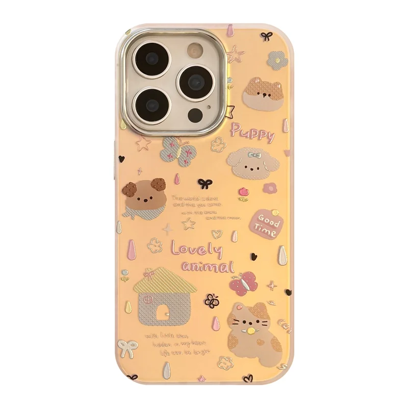 gilded colorful little animals🐹 phone case for iphone17promax (laser & shockproof cute style)
