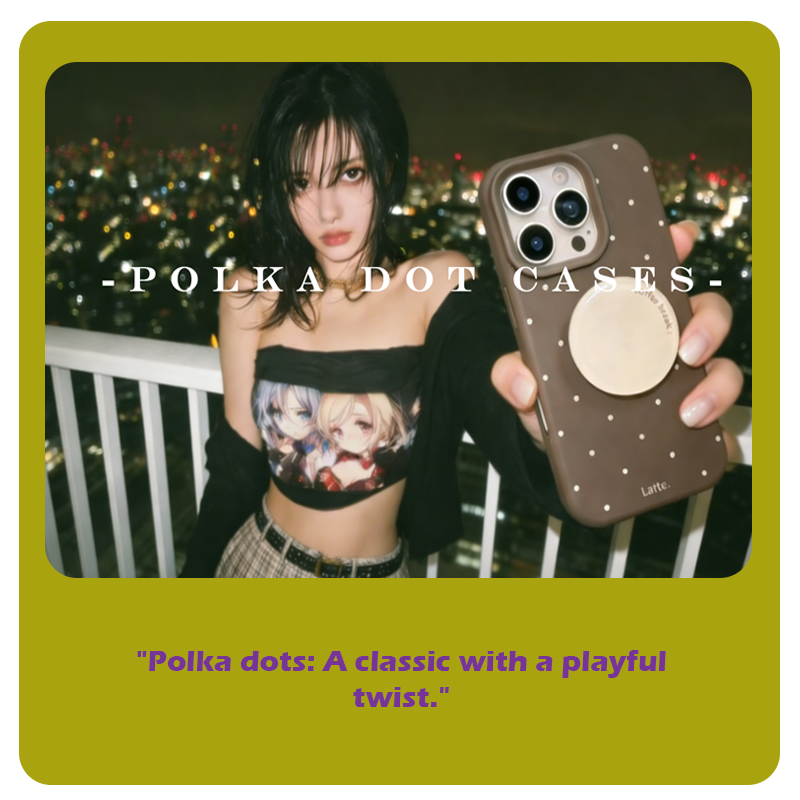 ChicCase Lab polka dot phone case collection card - playful Y2K aesthetic
