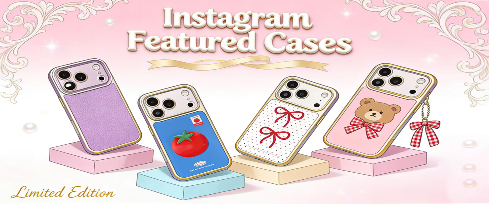 Instagram-worthy phone cases with cute and aesthetic designs, perfect for sharing your style