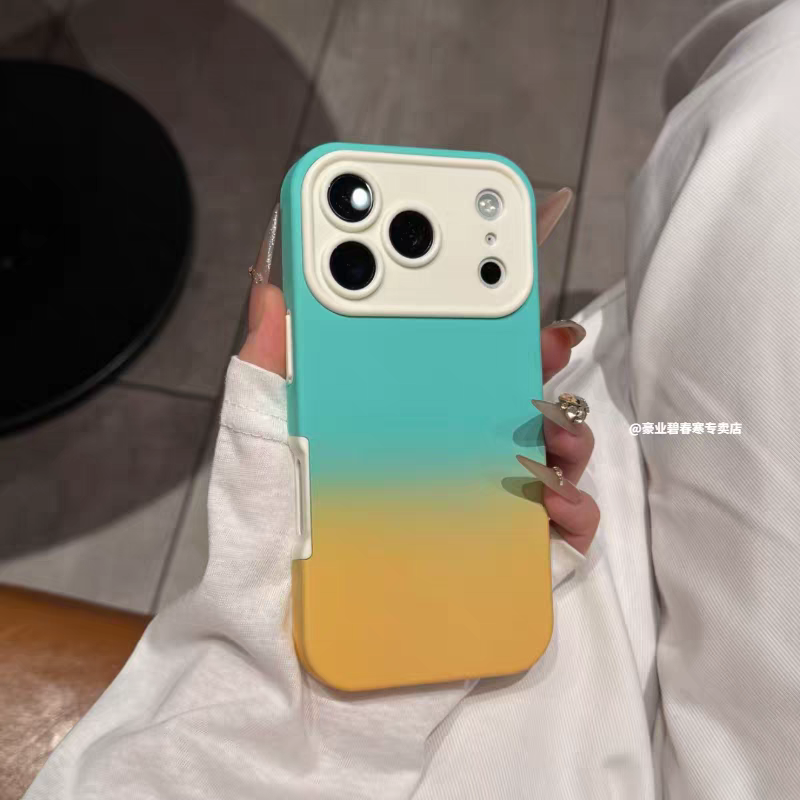 chiccase lab gradient color block large view window phone case iphone17promax