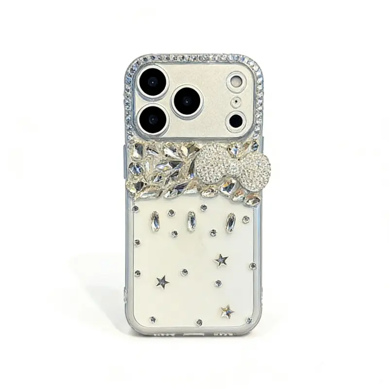 home chiccase lab sparkling rhinestone bow phone case iphone17promax