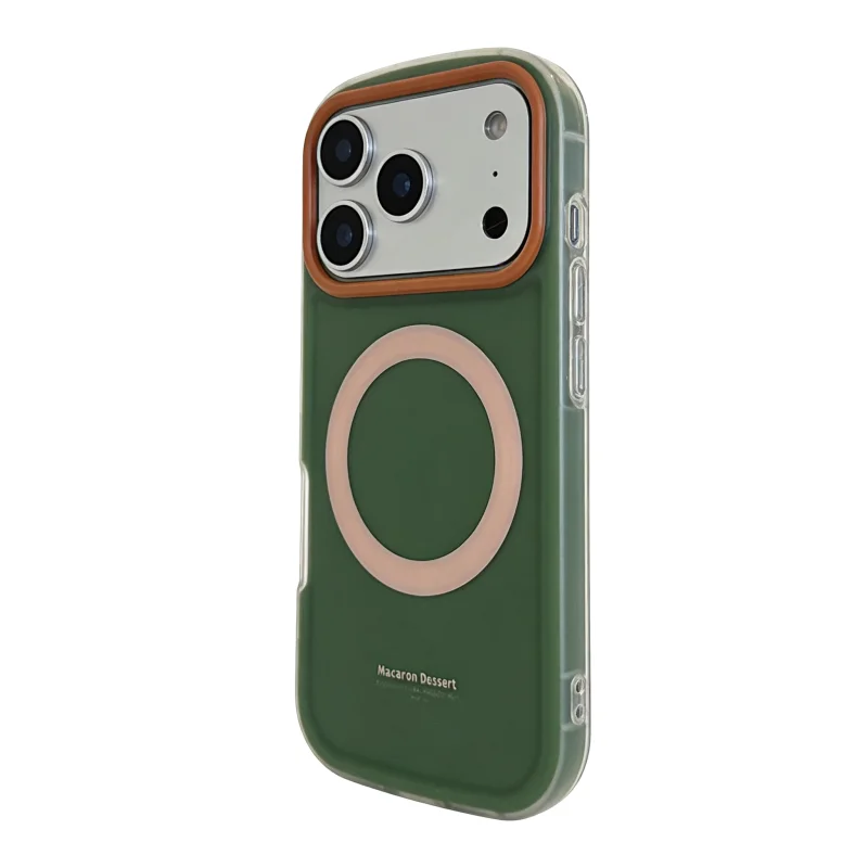 ChicCase Lab Color Block Oval Matte Magnetic Phone Case for iPhone17ProMax/16Pro Shockproof Cover