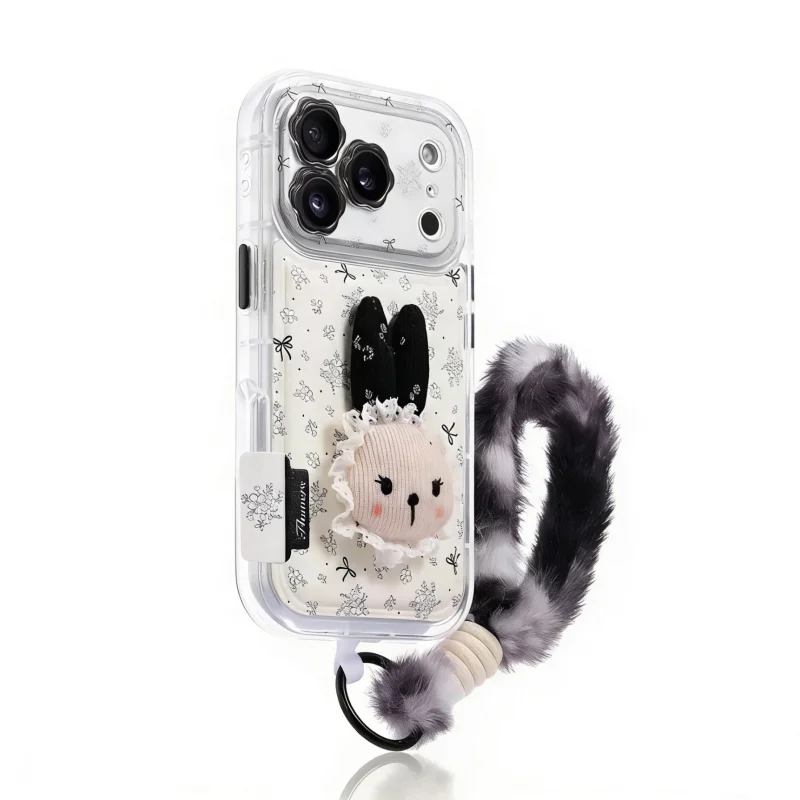 ChicCase Lab Lace Bunny Floral Case for iPhone17ProMax/16Pro Shockproof Cover