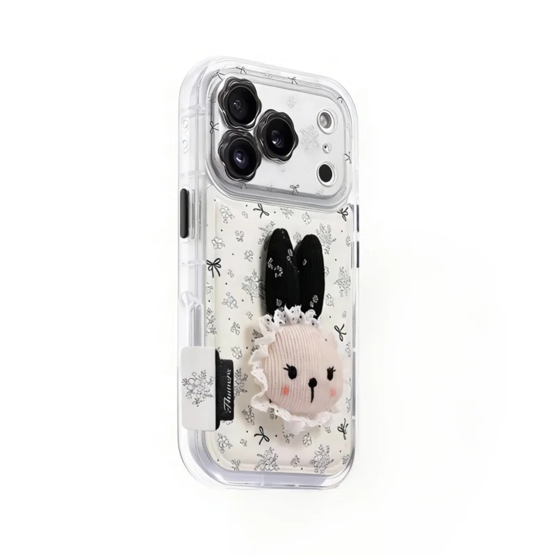ChicCase Lab Lace Bunny Floral Case for iPhone17ProMax/16Pro Shockproof Cover