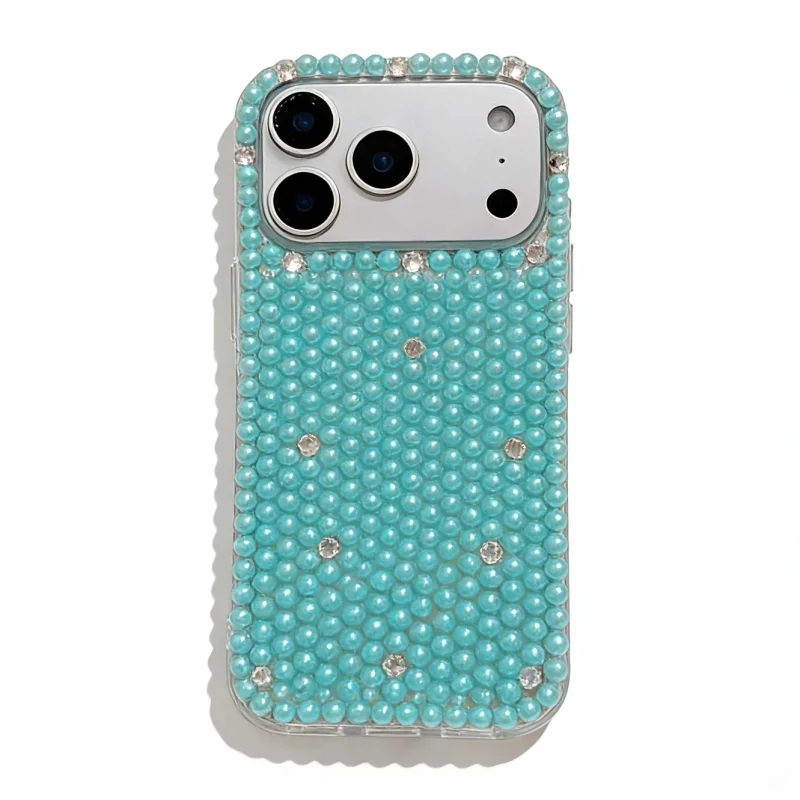 ChicCase Lab Pearl Rhinestone Case for iPhone17ProMax/16Pro Shockproof Cover