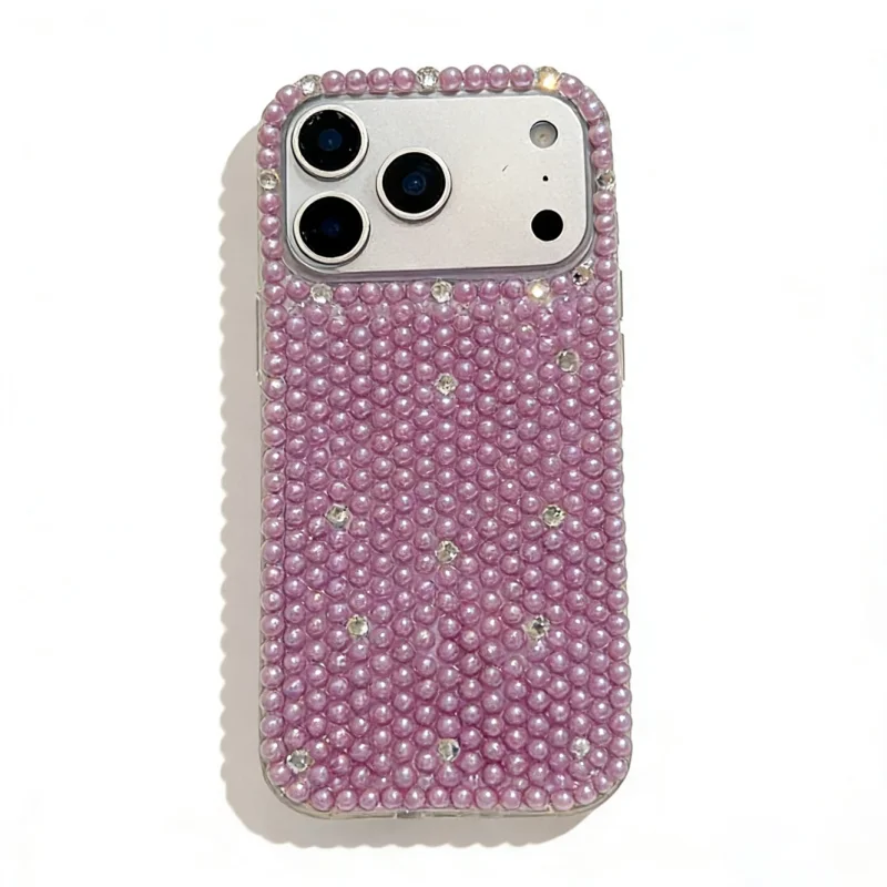 ChicCase Lab Pearl Rhinestone Case for iPhone17ProMax/16Pro Shockproof Cover