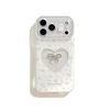 ChicCase Lab Floral Heart Rhinestone Bow Case for iPhone17ProMax/16Pro Shockproof Cover