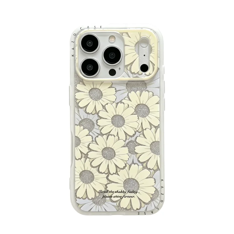 ChicCase Lab Glitter Daisy Shockproof Phone Case for iPhone 17 Pro Max