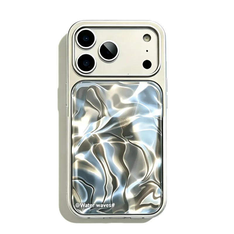 ChicCase Lab Silver Frame Water Ripple Shockproof Phone Case