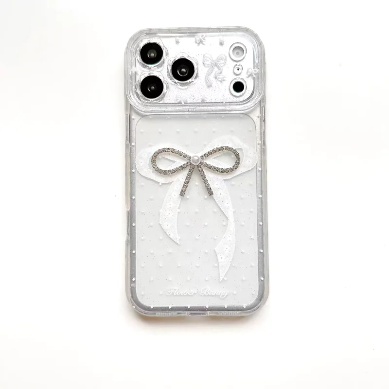 ChicCase Lab Lace Rhinestone Bow Shockproof iPhone Phone Case