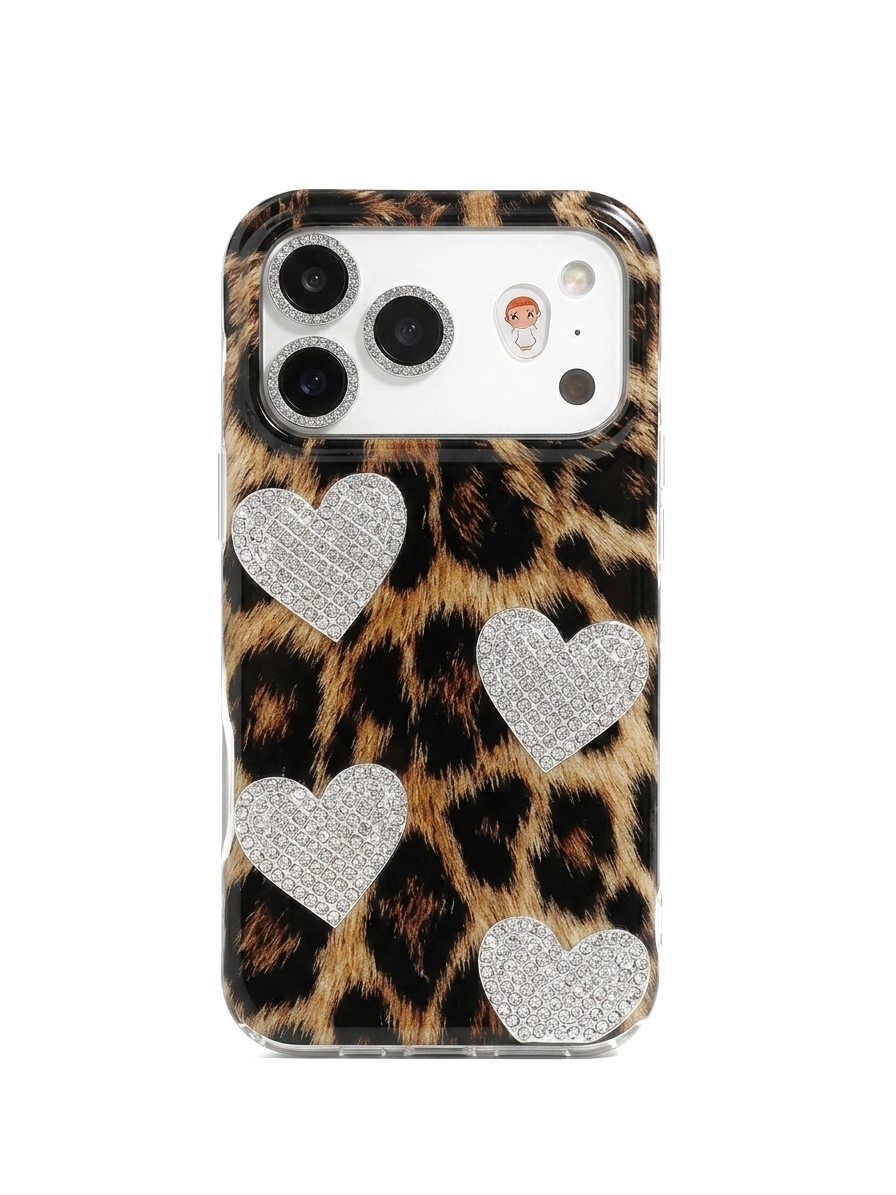 ChicCase Lab Leopard Print Heart & Star Shockproof iPhone Phone Case