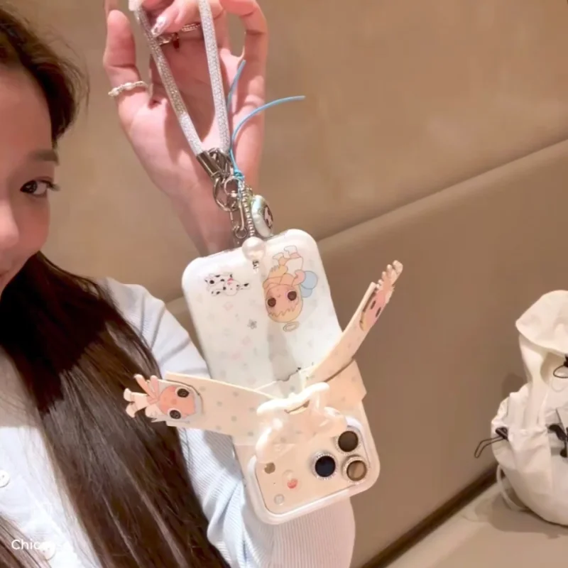 korean style doll bow iphone case fc240000 rhinestone camera wristband shell