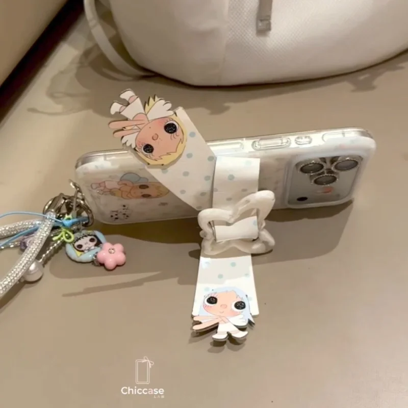 korean style doll bow iphone case fc240000 rhinestone camera wristband shell