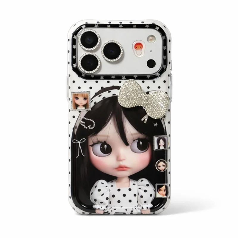 ChicCase Lab Cute 3D Bow Doll iPhone Case with rhinestone bow
