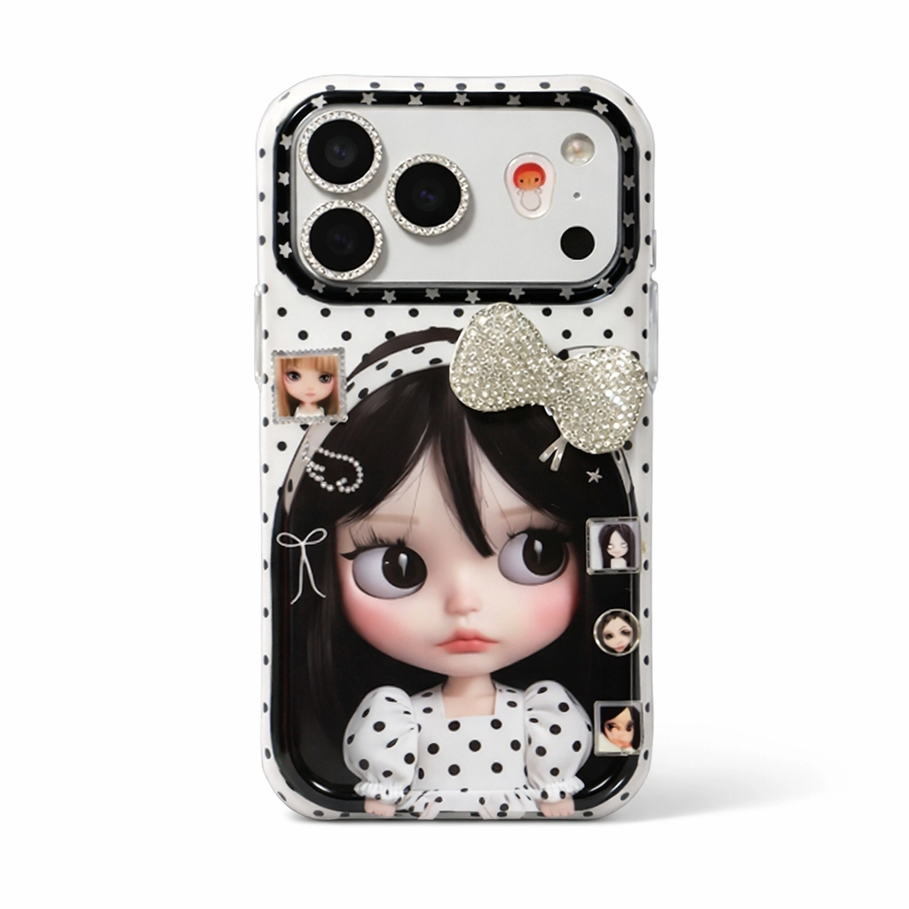 ChicCase Lab Cute 3D Bow Doll iPhone Case with rhinestone bow