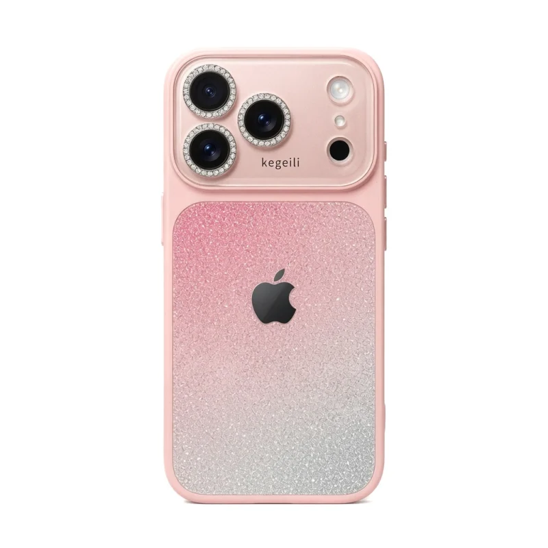 ChicCase Lab Glitter Gradient Sparkle Case for iPhone 17 16 15 Pro Max - Pink Green