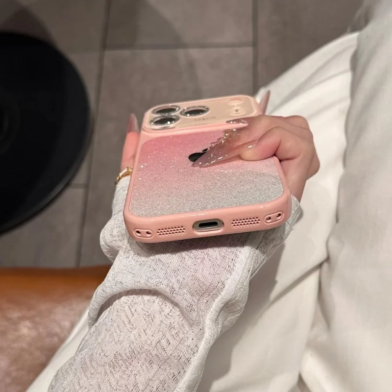ChicCase Lab Glitter Gradient Sparkle Case for iPhone 17 16 15 Pro Max - Pink Green