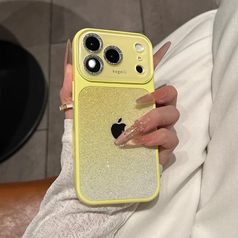 ChicCase Lab Glitter Gradient Sparkle Case for iPhone 17 16 15 Pro Max - Pink Green