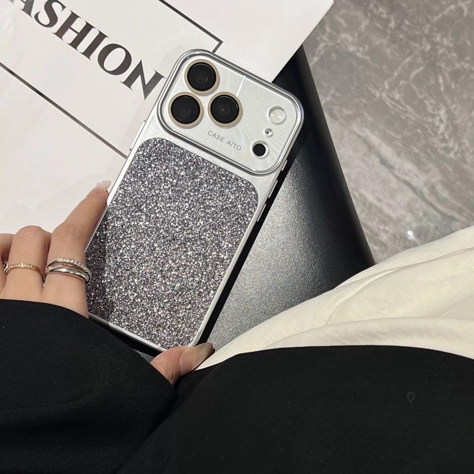 ChicCase Lab Glitter Sequin Large Window Shockproof iPhone Phone Case
