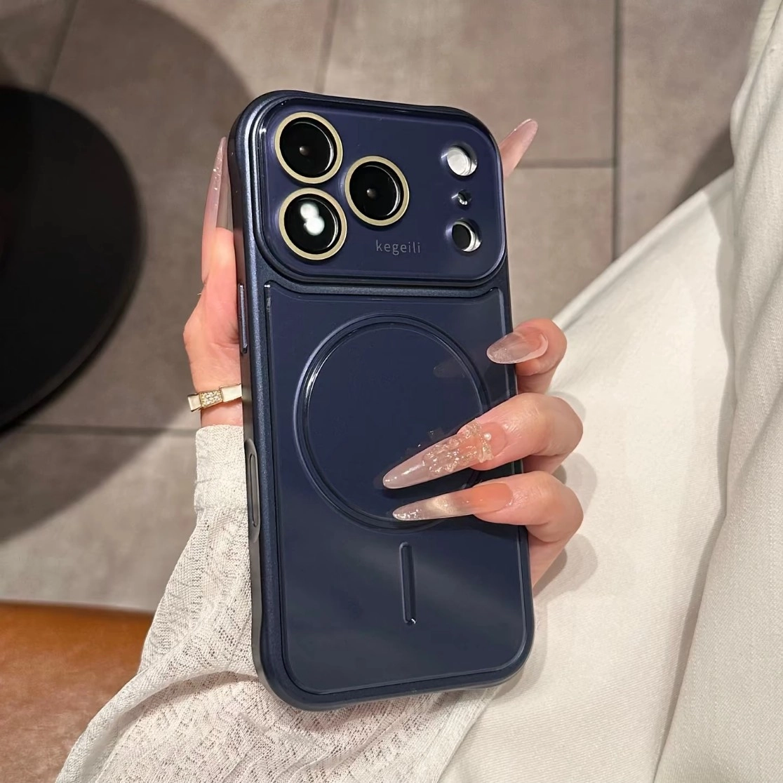 ChicCase Lab Magnetic Matte Large Camera Window Shockproof iPhone Phone Case