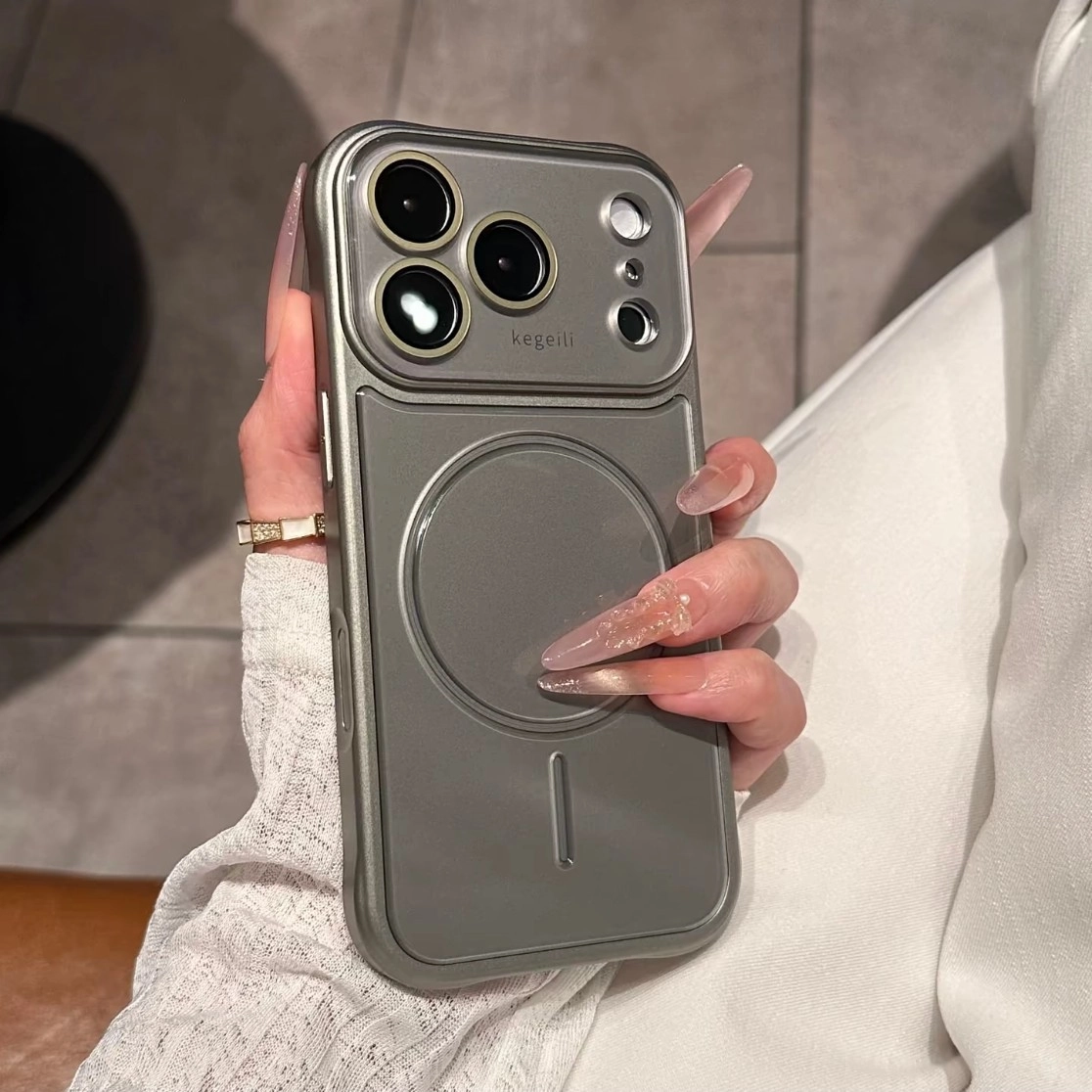 ChicCase Lab Magnetic Matte Large Camera Window Shockproof iPhone Phone Case