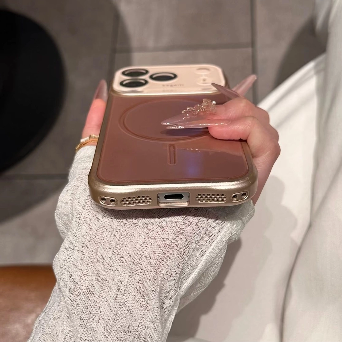 ChicCase Lab Magnetic Matte Large Camera Window Shockproof iPhone Phone Case