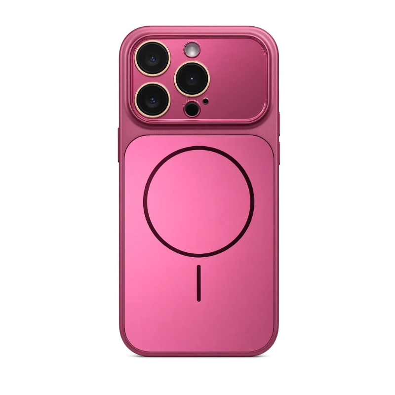 ChicCase Lab matte metallic magnetic iPhone case, large full coverage camera window design, shockproof anti-fingerprint phone cover, MagSafe compatible shiny aurora color protective case for iPhone, trendy aesthetic hard phone case with multiple color choices