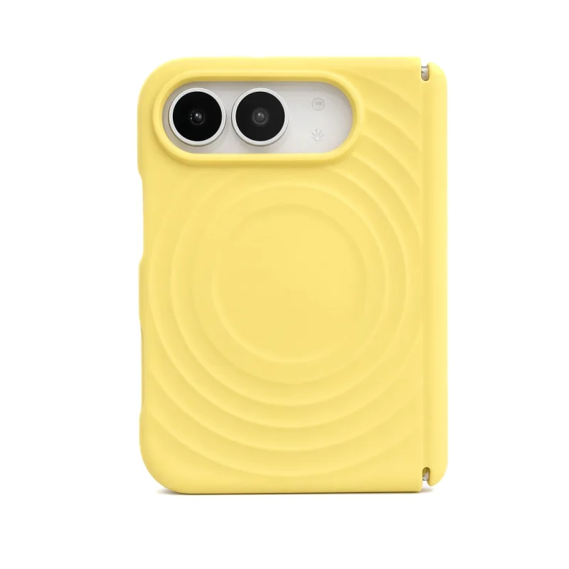 ChicCase Lab wave magnetic full coverage shockproof phone case for iPhone Duo, matte solid color ripple texture protective cover with hinge protection, wireless charging compatible, 6 color options
